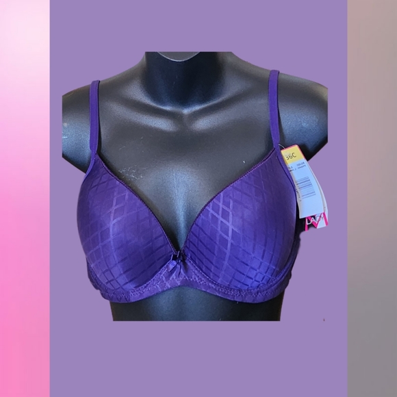 LADY M GRAPE PUSH UP BRA NWT, SIZE 36C - Picture 2 of 5
